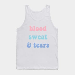 Blood sweat and tears pastel text - BTS Tank Top